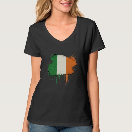 Irish Flag St Patrick s Day T-Shirt (Vorderseite)