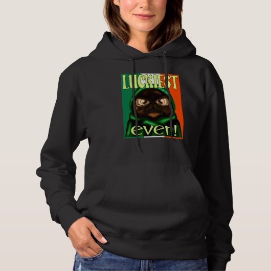 IRISH FLAG ST PATRICK'S CAT HOODIE (Vorderseite)