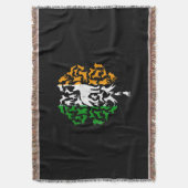 IRISH Flag St Patricks Day Boston Terrier Kleeblat Decke (Vorderseite Vertikal)