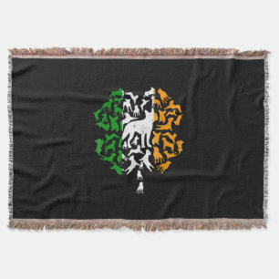 IRISH Flag St Patricks Day Boston Terrier Kleeblat Decke