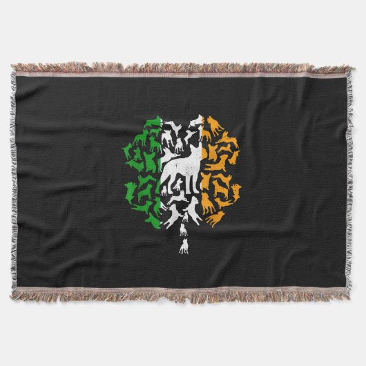 IRISH Flag St Patricks Day Boston Terrier Kleeblat Decke (Vorderseite)