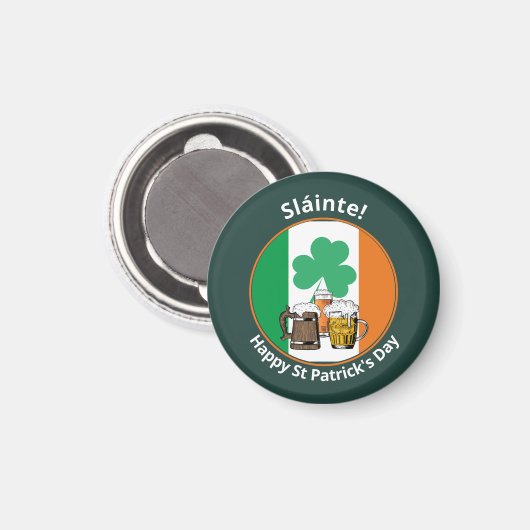 Irish Flag St Patricks Day Magnet (Vorderseite/Rückseite)