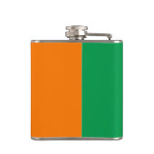 Irish Flag & travel Ireland / sports fans Flachmann (Rückseite)