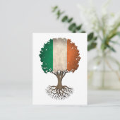 Irish Flag Tree of Life Customizable Postkarte (Stehend Vorderseite)