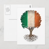 Irish Flag Tree of Life Customizable Postkarte (Vorne/Hinten)