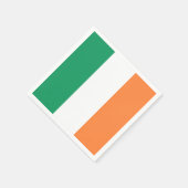 Irish Flag: Tricolor Saint Patrick's Day Party Serviette (Ecke)