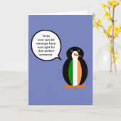 Irish Flag Vortrag von Frau Penguin Karte (Gelbe Blume)