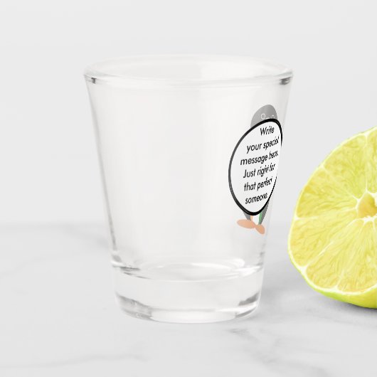 Irish Flag Vortrag von Frau Penguin Personalisiert Schnapsglas (Links)