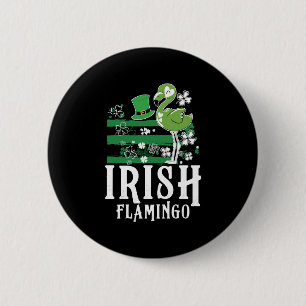 Irish Flamingo Button