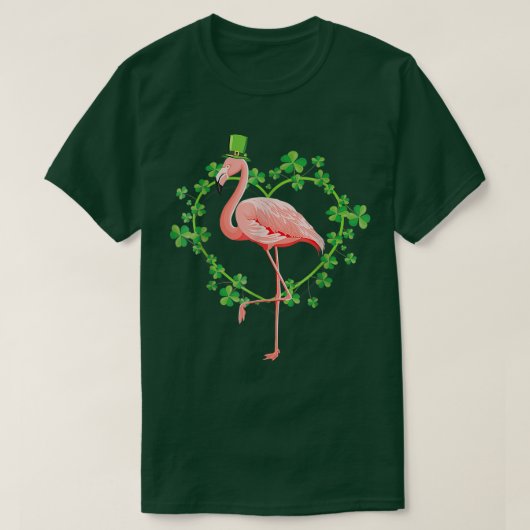 Irish Flamingo Green Saint Patrick Day 2022 Lucky  T-Shirt (Design vorne)