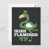 Irish Flamingo Ireland Party st patricks day Postkarte (Vorne/Hinten)