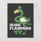 Irish Flamingo Ireland Party st patricks day Postkarte (Vorderseite)