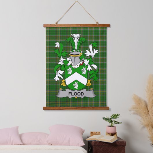 Irish Float Coat of Arms Familienwappen Wandteppich Mit Holzrahmen (Schlafzimmer)