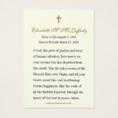 Irish Floral Celtic Memorial In Loving Memory (Rückseite)