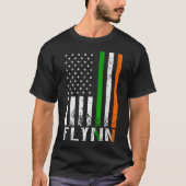 Irish FLYNN Family American Flag Ireland Flag T-Shirt (Vorderseite)