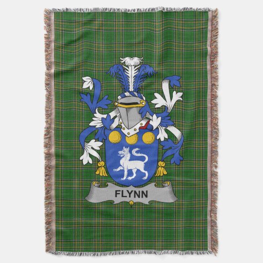 Irish Flynn oder O_Flynn Coat of Arms Familienwapp Decke (Vorderseite Vertikal)
