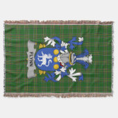 Irish Flynn oder O_Flynn Coat of Arms Familienwapp Decke (Vorderseite)
