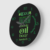 Irish Folklore personalisiert Große Wanduhr (Winkel)