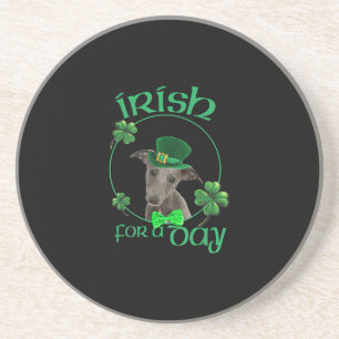 Irish For a day Whippet Lucky Hund in Patrick Day Getränkeuntersetzer