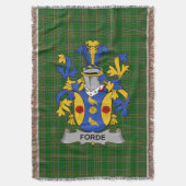 Irish Forde oder Consnave Coat of Arms Familienwap Decke (Vorderseite Vertikal)
