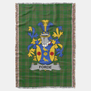 Irish Forde oder Consnave Coat of Arms Familienwap Decke