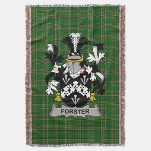 Irish Forster Coat of Arms Familienwappen Irland Decke