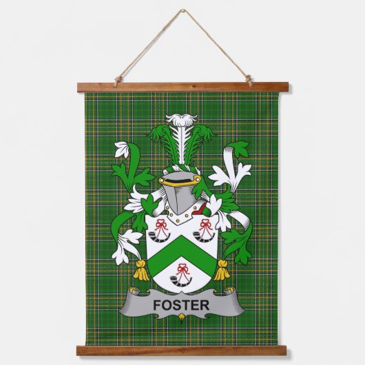 Irish Foster Coat of Arms Familienwappen Wandteppich Mit Holzrahmen (Vorderseite)