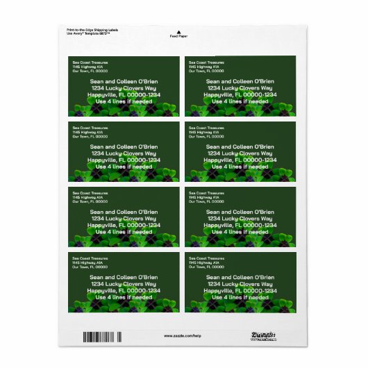 Irish Four-leaf Clovers Dunkelgrün (Vorne)