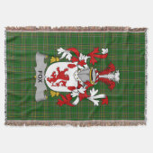 Irish Fox Coat of Arms Familienwappen Irland Decke (Vorderseite)