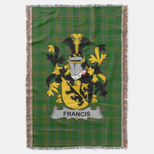 Irish Francis Coat of Arms Familienwappen Irland Decke