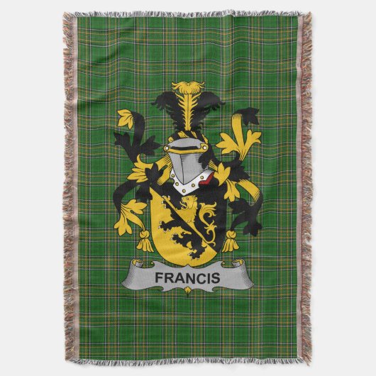 Irish Francis Coat of Arms Familienwappen Irland Decke (Vorderseite Vertikal)