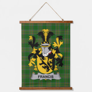 Irish Francis Coat of Arms Familienwappen Wandteppich Mit Holzrahmen