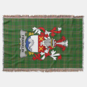 Irish Franklin Coat of Arms Familienwappen Irland Decke (Vorderseite)