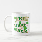 Irish Free Hugs Here! Happy Green Clovers Kaffeetasse (Links)