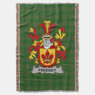 Irish Freeney Coat of Arms Familienwappen Irland Decke