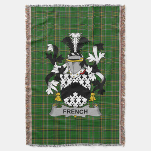 Irish French Coat of Arms Familienwappen Irland Decke