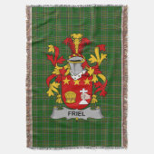 Irish Friel oder O_Friel Coat of Arms Familienwapp Decke (Vorderseite Vertikal)