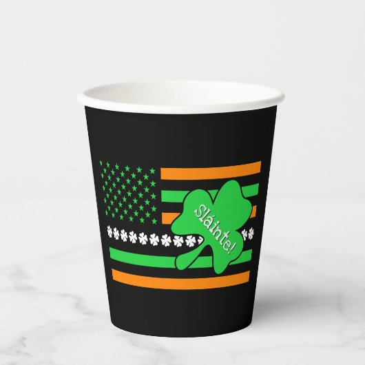 [Irish Friends] St Patricks Day Toast - Black Pappbecher (Vorderseite)