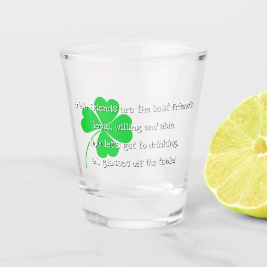 [Irish Friends] St Patricks Day Toast - Klar - Schnapsglas (Vorderseite)