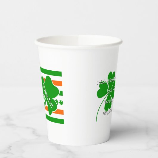 [Irish Friends] St Patricks Day Toast - White Pappbecher (Links)