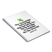 Irish Friendship Ships Proverb Four Leaf Clover  Notizblock (Rechte Seite)