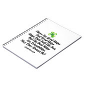 Irish Friendship Ships Proverb Four Leaf Clover  Notizblock (Linke Seite)