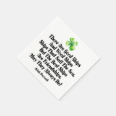 Irish Friendship Ships Proverb Four Leaf Clover  Serviette (Ecke)