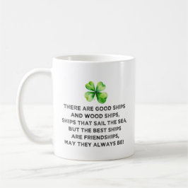 Irish Friendship Toast 4 Leaf Clover St Patricks  Kaffeetasse