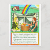 Irish Friendship Wish Inspirational Card Postkarte (Vorderseite)