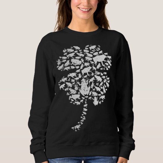 Irish Frog Happy St Patrick S Day Kleeblatt Clover Sweatshirt (Vorderseite)