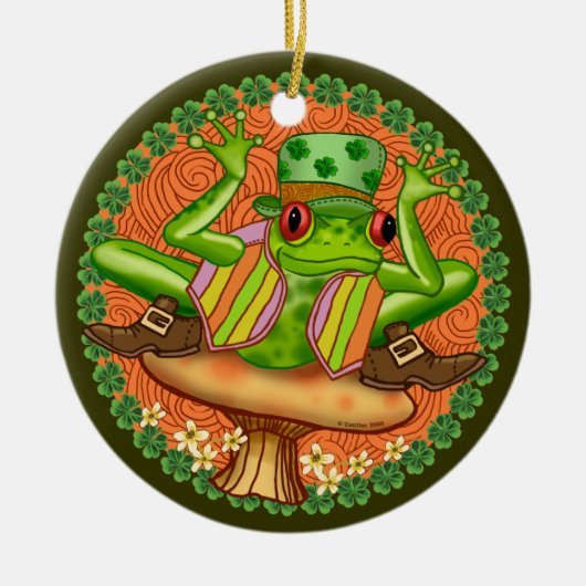 Irish Frog Keramik Ornament (Vorne)