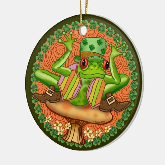 Irish Frog Keramik Ornament (Links)