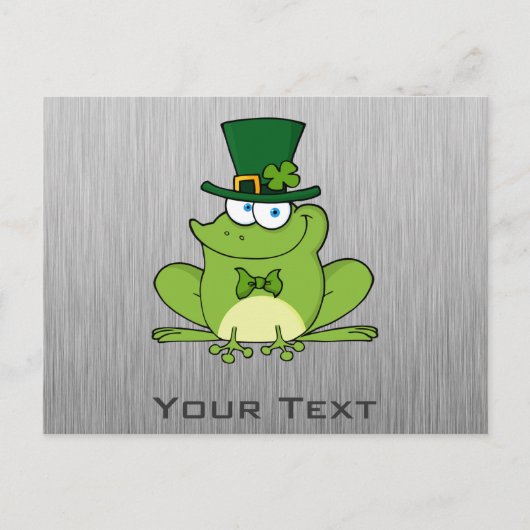 Irish Frog; Metal-Look Postkarte (Vorderseite)