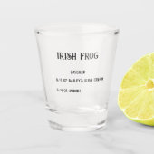 Irish Frog Novelty Petal Press Co Shot Glass Schnapsglas (Vorderseite)